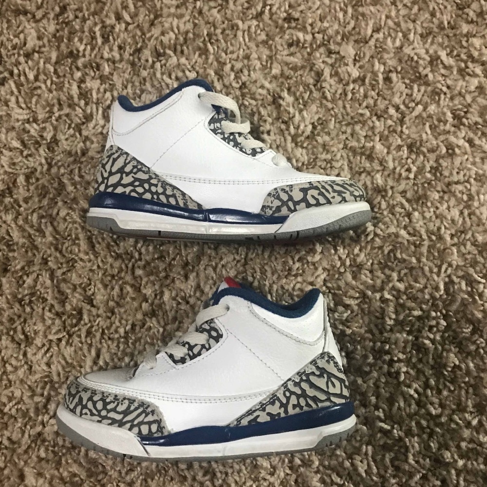 Toddler Jordan 3s True Blue Retro 2016 7C